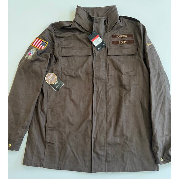 Nike Chicago Bears Salute to Service OnField Jacket Men's AT7697 237 Size L  NWT - Picture 1 of 11